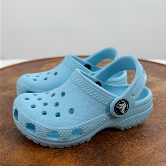Crocs Shoes Baby Toddler C 7 Light Blue Convertible Classic Clogs - Picture 1 of 9